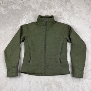 Mountain‎ Hardwear Jacket Women S Full Zip Fleece Lined Green Outdoor Hiking EUC